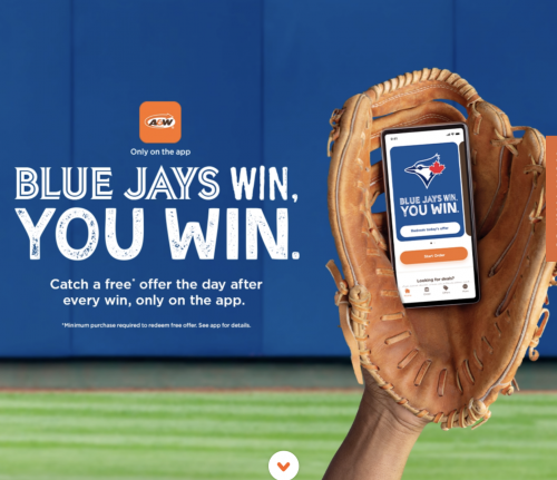 A&W Canada App Promotions: Win FREE A&W Offer with Every Blue Jays Win